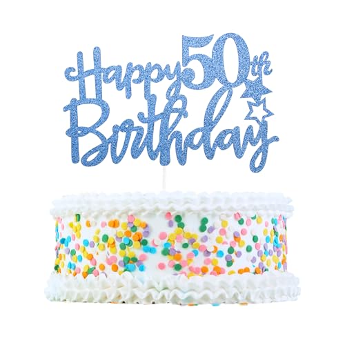 CAPASTEC Kuchendekoration, Kuchenaufsatz, Kuchenaufsatzdekoration, Kuchendekorationszubehör zur Feier des 50. Geburtstags, Blau CAPASTEC Kuchendekoration, Kuchenaufsatz, Kuchenaufsatzdekoration, Kuchendekorationszubehör zur Feier des 50. Geburtstags, Blau von CAPASTEC