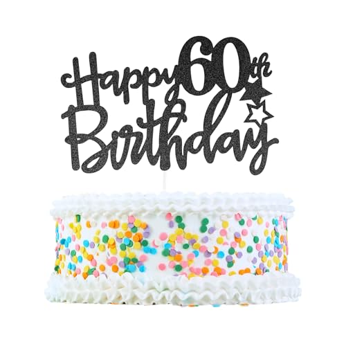 CAPASTEC Kuchendekoration, Kuchenaufsatz, Kuchenaufsatzdekoration, Kuchendekorationszubehör zur Feier des 60. Geburtstags, Schwarz CAPASTEC Kuchendekoration, Kuchenaufsatz, Kuchenaufsatzdekoration, Kuchendekorationszubehör zur Feier des 60. Geburtstags, Schwarz von CAPASTEC