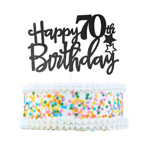 CAPASTEC Kuchendekoration, Kuchenaufsatz, Kuchenaufsatzdekoration, Kuchendekorationszubehör zur Feier des 70. Geburtstags, Schwarz CAPASTEC Kuchendekoration, Kuchenaufsatz, Kuchenaufsatzdekoration, Kuchendekorationszubehör zur Feier des 70. Geburtstags, Schwarz von CAPASTEC