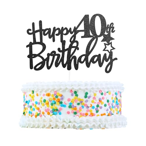 CAPASTEC Kuchendekoration, Tortenaufsatz, Tortenaufsatzdekoration, Kuchendekorationszubehör zur Feier des 40. Geburtstags, Schwarz CAPASTEC Kuchendekoration, Tortenaufsatz, Tortenaufsatzdekoration, Kuchendekorationszubehör zur Feier des 40. Geburtstags, Schwarz von CAPASTEC