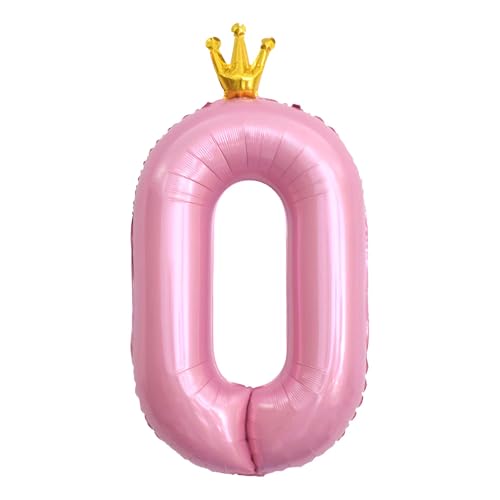 CAPASTEC Rosa Ballon 42 Zoll Zahl 0 Folienballon Große Kronenzahl Ballon Für Mädch Junge Geburtstagsfeier Dekoration Jubiläumsfeier CAPASTEC Rosa Ballon 42 Zoll Zahl 0 Folienballon Große Kronenzahl Ballon Für Mädch Junge Geburtstagsfeier Dekoration Jubiläumsfeier von CAPASTEC