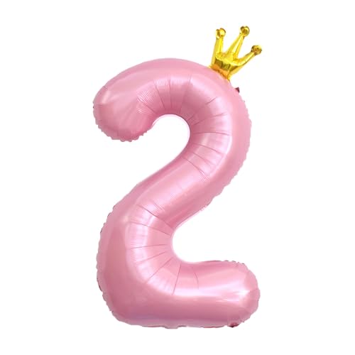 CAPASTEC Rosa Ballon 42 Zoll Zahl 2 Folienballon Große Krone Zahlenballon Für Mädch Jung Geburtstagsparty Deko Jubiläumsparty CAPASTEC Rosa Ballon 42 Zoll Zahl 2 Folienballon Große Krone Zahlenballon Für Mädch Jung Geburtstagsparty Deko Jubiläumsparty von CAPASTEC