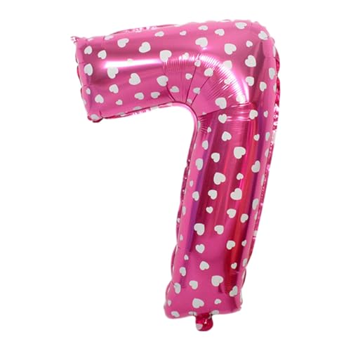 CAPASTEC Rose Pink Balloon 32 Zoll Zahl 7 Helium Balloon Große Zahlenballons Für Mädchens Jung Geburtstag Dekoration Jubiläum Party von CAPASTEC
