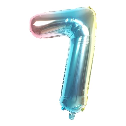 CAPASTEC Verlaufendes Blau Ballon 32 Zoll Nummer 7 Helium Ballon Großer Zahlenballon Für Mädchens Jung Geburtstag Dekoration Jubiläum Party von CAPASTEC