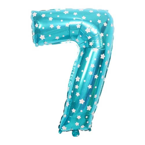 CAPASTEC blau Ballon 32 Zoll Nummer 7 Heliumballon Großer Zahlenballon Für Mädchens Jung Geburtstag Dekoration Jubiläum Party von CAPASTEC