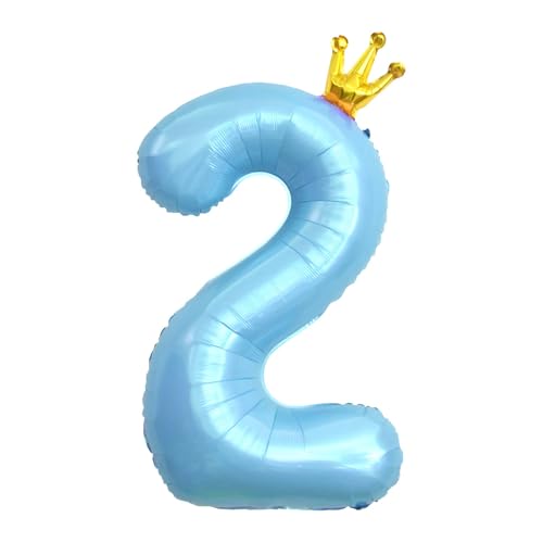 CAPASTEC blau Ballon 42 Zoll Nummer 2 Folienballon Große Kronenzahl Ballon Für Mädch Junge Geburtstagsfeier Dekoration Jubiläumsfeier CAPASTEC blau Ballon 42 Zoll Nummer 2 Folienballon Große Kronenzahl Ballon Für Mädch Junge Geburtstagsfeier Dekoration Jubiläumsfeier von CAPASTEC