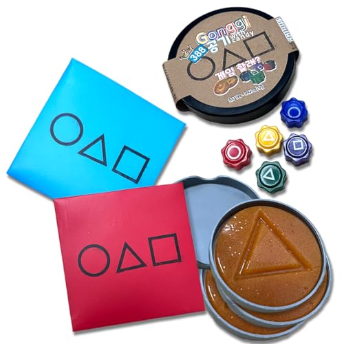 CAPICO Koreanisches Gonggi und Ddakji Spiel Set mit 3 Dalgona Keksen aus Karamell von CAPICO