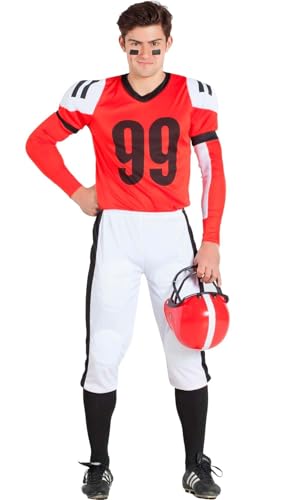 CAR Y GUS, S.L. Football Spieler Rot Kostüm für Herren von CAR Y GUS, S.L.