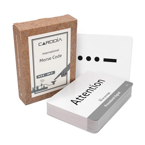 CARDDIA Internationaler Morsecode-Lernkarten (ITU-Standard) - Kognitive Fähigkeiten - Code - FLASH_CARD - Lernkarten - 53 Stück - Standard poker size (89 x 63.5 mm) - Unisex - Adult von CARDDIA