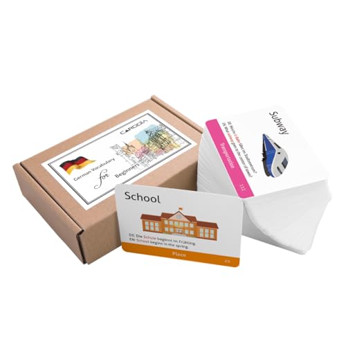 CARDDIA Wortschatzkarten für Anfänger (Illustrationen - mit Beispielsätze) von CARDDIA