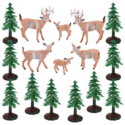 CAREDGO 16 Stück Waldtiere Figuren Set Miniaturfiguren Dekofiguren Waldtiere Tierfiguren Mini Hirsch Figuren Deko Miniatur Tiere Wald Waldtiere Figuren Deko mit Weihnachtsbaum für Weihnachtsschmuck CAREDGO 16 Stück Waldtiere Figuren Set Miniaturfiguren Dekofiguren Waldtiere Tierfiguren Mini Hirsch Figuren Deko Miniatur Tiere Wald Waldtiere Figuren Deko mit Weihnachtsbaum für Weihnachtsschmuck von CAREDGO