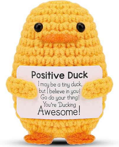 CAREOR Positive Ente, Mini Strickente Positive Ente Häkeltiere Emotionale Unterstützung Inspirierende Motivierende Ermutigung Geschenk Party Dekoration CAREOR Positive Ente, Mini Strickente Positive Ente Häkeltiere Emotionale Unterstützung Inspirierende Motivierende Ermutigung Geschenk Party Dekoration von CAREOR