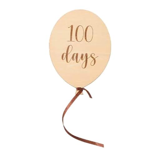 -Fotografie-Requisiten aus Holz] Monatliches Holzballon-Set – 7 St |Entzückende Ballondekorationen und Partyzubehr aus Holz-size1 von CARESHINE