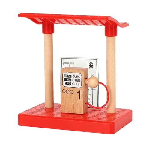 CARESHINE KidzStation Holz-Tankstellen-Spielzeugset – Eisenbahn-Zugbau-Spielset mit Zubehr für Fahrzeug-Rollenspiele, Jungen und Mdchen CARESHINE KidzStation Holz-Tankstellen-Spielzeugset – Eisenbahn-Zugbau-Spielset mit Zubehr für Fahrzeug-Rollenspiele, Jungen und Mdchen von CARESHINE