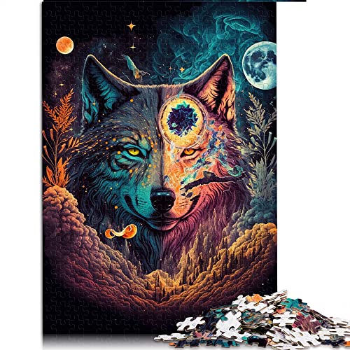 1000 Teile Kartonpuzzle HighFlying Wolf Puzzle für Erwachsene Holzpuzzle Wohnkultur (Größe 50x75cm) von CARGIS