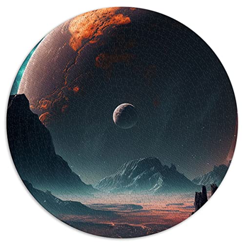 1000 Teile Puzzle Alien Natur Runde Puzzles für Erwachsene und Kinder Papppuzzles Tolles Geschenk für Erwachsene (Größe 67,5 x 67,5 cm) von CARGIS