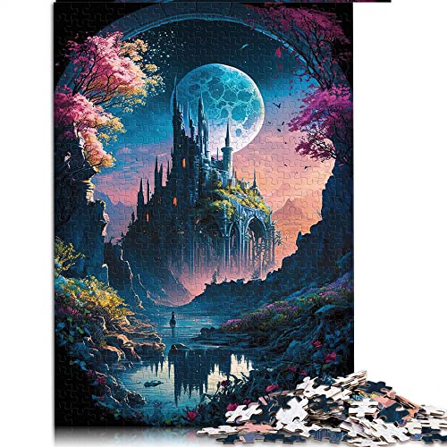 1000 Teile Puzzle Burg Puzzle für Erwachsene Holzpuzzle Herausforderndes Spiel (Größe 50x75cm) von CARGIS