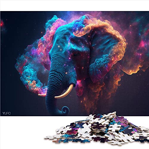 1000 Teile Puzzle Elefant Puzzles für Erwachsene Holzpuzzle Dekomprimierendes intellektuelles Lernspielzeug (Größe 50x75cm) von CARGIS