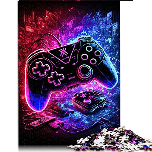 1000 Teile Puzzle Gaming Neon Puzzles für Erwachsene & Kinder Holzpuzzle Spielzeug Intellektuelles Spiel (Größe 50x75cm) von CARGIS
