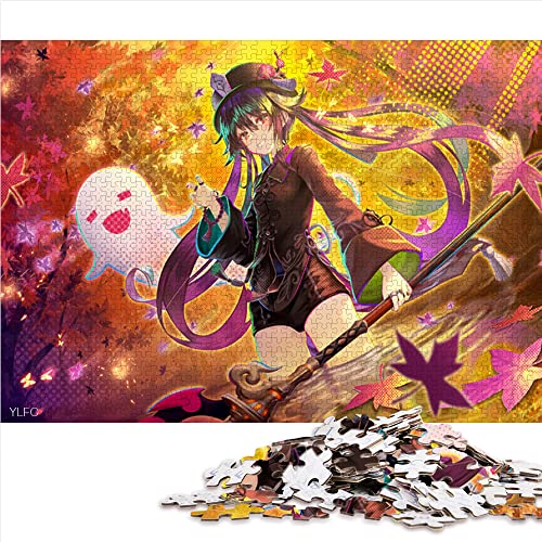 1000 Teile Puzzle Genshin Impact Hu Tao Puzzles für Erwachsene Holzpuzzles Tolles Geschenk für Erwachsene (Größe 50x75cm) von CARGIS