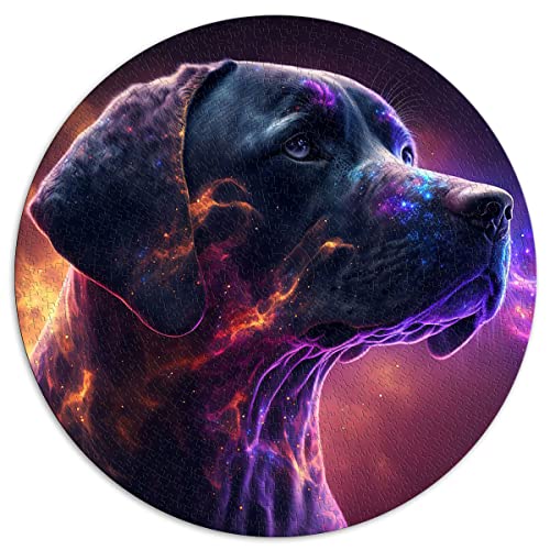 1000 Teile Puzzle Labrador Puzzle Kinder Rundpuzzle für Kinder für Erwachsene und Kinder, Papppuzzles Tolle Geschenke für Weihnachten (Größe 67,5 x 67,5 cm) von CARGIS
