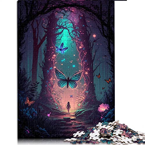 1000 Teile Puzzle Schmetterling Mystische Puzzles für Holzpuzzle Pädagogisches Stressabbau Spielzeugpuzzle (Größe 50x75cm) von CARGIS