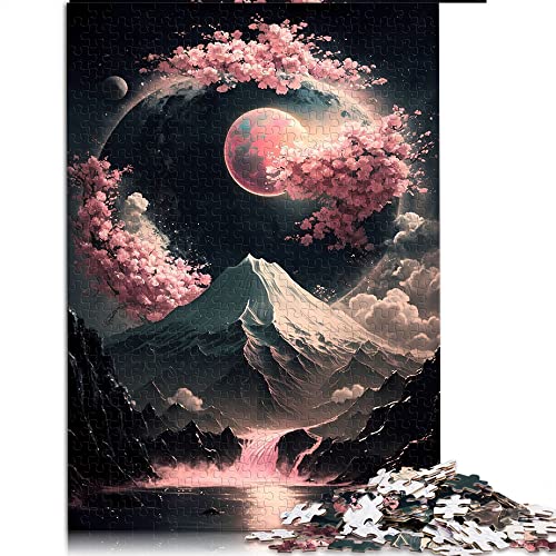 1000 Teile Puzzle Spiel Japanische Landschaft Neon Puzzles Holzpuzzle Lernspielzeug (Größe 50x75cm) von CARGIS