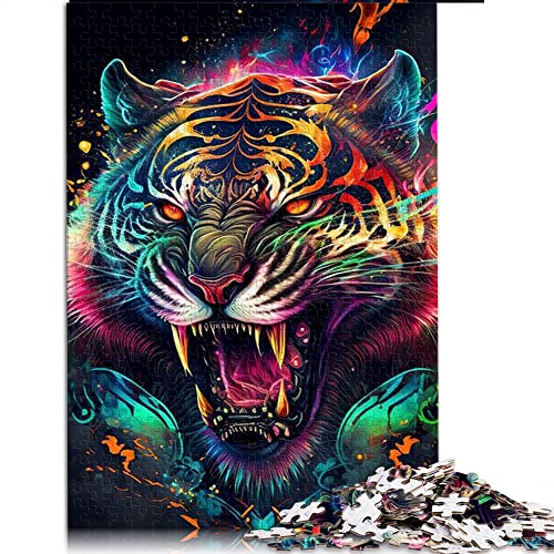 1000 Teile Puzzle Spiel Tiger für Erwachsene Kinder Papppuzzles Puzzle für Sommerliebhaber (Größe 26x38cm) von CARGIS
