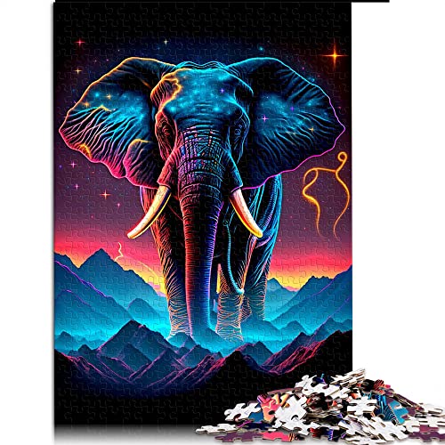 1000 Teile Puzzle für Erwachsene Elefant Puzzle für Kinder Papppuzzle Schwierig und Herausforderung (Größe 26x38cm) von CARGIS