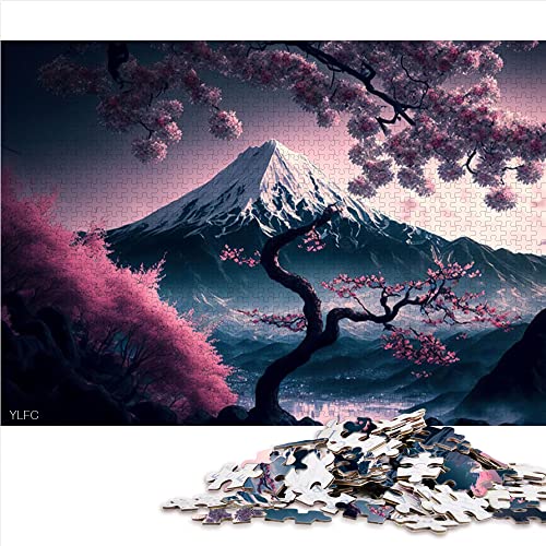 500 Teile Puzzle für Erwachsene Japanische Kirschblüten Puzzle Geschenk Holzpuzzle LernpuzzleFamilienspiel (Größe 38x52cm) von CARGIS