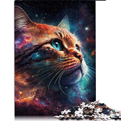 1000 Teile Puzzle für Erwachsene Katze Puzzles für Erwachsene Holzpuzzle Erwachsene und Kinder (Größe 50x75cm) von CARGIS