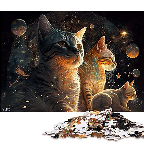 500 Teile Puzzle für Erwachsene Katzenpuzzles für Erwachsene Holzpuzzles Erwachsene Puzzles Geschenke (Größe 38x52cm) von CARGIS