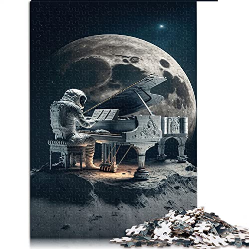1000 Teile Puzzle für Erwachsene Klavier im Weltraum Puzzle Geschenk Holzpuzzle Tolles Geschenk für Erwachsene (Größe 38x52cm) von CARGIS