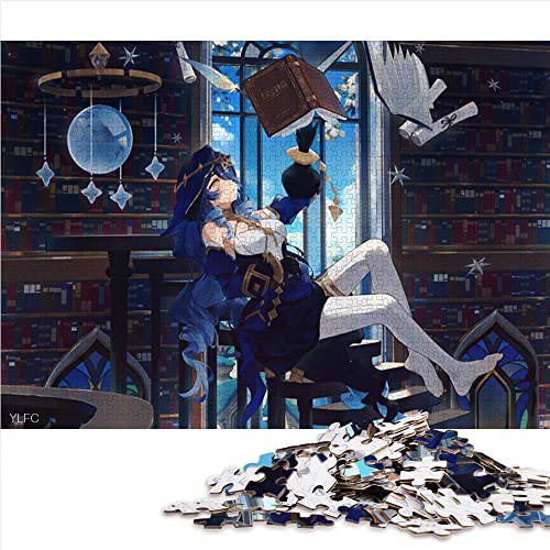 1000 Teile Puzzles für Erwachsene Genshin Impact Layla Puzzle für Erwachsene Holzpuzzle Herausforderndes Spiel (Größe 50x75cm) von CARGIS