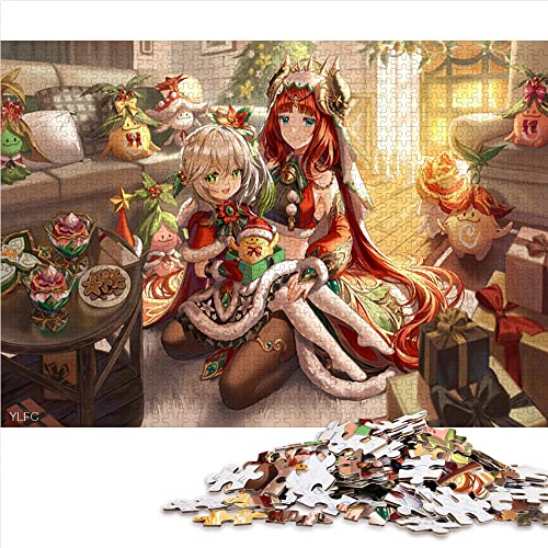 1000 Teile Puzzles für Erwachsene Genshin Impact Nahida Puzzles Holzpuzzle Lernspielzeug (Größe 50x75cm) von CARGIS