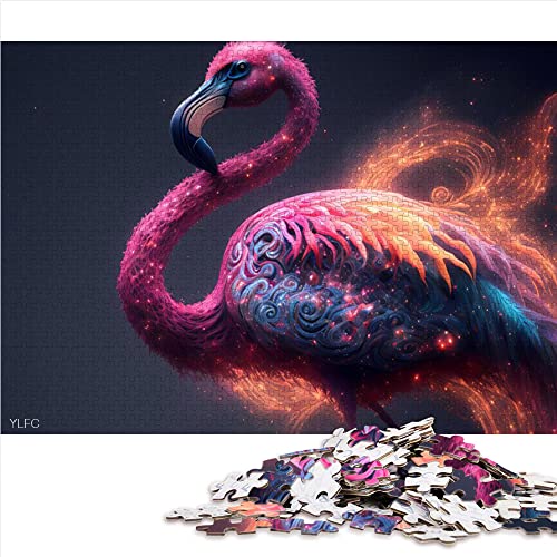 1000 Teile Puzzles für Erwachsene Kinder Tier Flamingo Puzzle für Erwachsene Kartonpuzzle Lernspiel für Erwachsene Kinder (Größe 26x38cm) von CARGIS