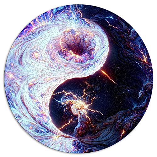 1000 Teile Puzzles für Erwachsene Raum Yin und Yang Kreative runde Puzzles für Erwachsene und Kinder Papppuzzles Tolles Geschenk für Erwachsene (Größe 67,5 x 67,5 cm) von Toolo