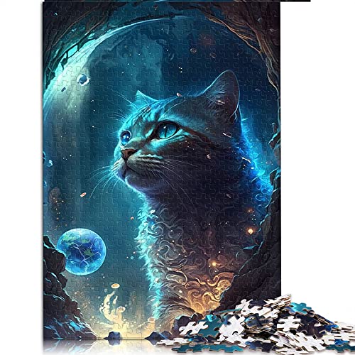 1000 Teile Puzzles für Erwachsene Scottish Fold Katze Puzzles für Erwachsene Holzpuzzle Lernspiele für Erwachsene und Kinder (Größe 50 x 75 cm) von CARGIS