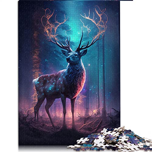 1000 Teile Puzzles für Erwachsene Tier Hirsch Puzzle Holzpuzzle für Erwachsene Lernspiel (Größe 50 x 75 cm) von CARGIS