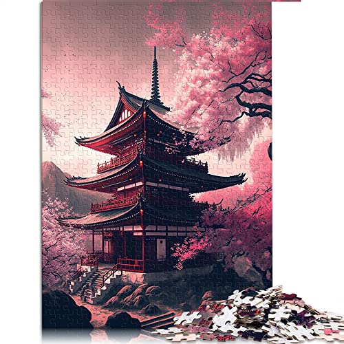 1000 Teile Puzzlespiel Japanischer Tempel Puzzles für Erwachsene Holzpuzzle Family Entertainment Toys (Größe 50x75cm) von CARGIS