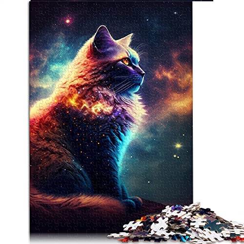 1000 Teile Puzzlespiel Katze Puzzles für Erwachsene Holzpuzzle Herausforderndes Spiel (Größe 50x75cm) von CARGIS