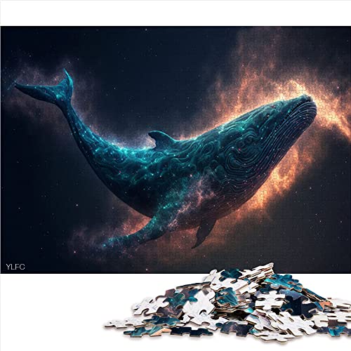 1000 Teile für Erwachsene Puzzle Tier Wal Puzzles für Erwachsene Puzzle Holzpuzzles Lernen Lernspielzeug Familienspiele (Größe 50x75cm) von CARGIS