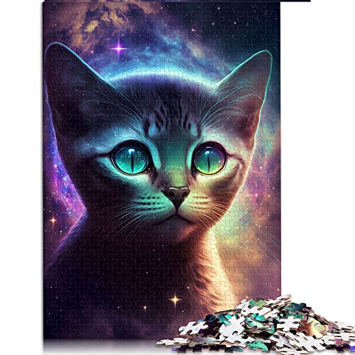 1000-teiliges Puzzle Katzenpuzzle für Erwachsene Kinder Holzpuzzle Lernspiel Herausforderung Spielzeug (Größe 50x75cm) von CARGIS