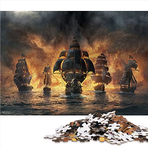 1000-teiliges Puzzle Piratenflotte Puzzles Papppuzzles Interessante Puzzles zum Stressabbau (Größe 26 x 38 cm) von CARGIS