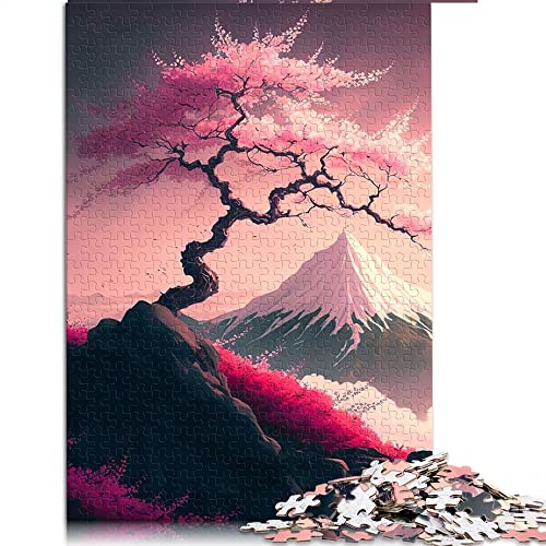1000-teiliges Puzzle für Erwachsene Japanische Kirschblüten Puzzles Holzpuzzles Pädagogisches Stressabbau-Spielzeugpuzzle (Größe 50 x 75 cm) von Toolo