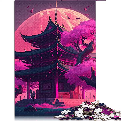 1000-teiliges Puzzlespiel Japanischer Tempel Puzzles Papppuzzles Familienaktivität (Größe 26 x 38 cm) von Toolo
