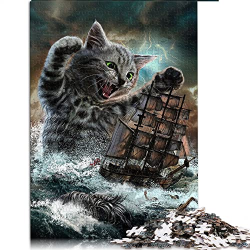 1000-teiliges Puzzlespiel Monster Titan Cat Kraken Puzzles für Kartonpuzzles Tolles Geschenk für Erwachsene (Größe 26 x 38 cm) von CARGIS