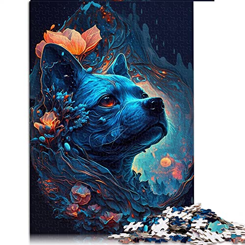 500 Teile Puzzle Jack Russell Terrier Hundepuzzle für Erwachsene Holzpuzzles Puzzle zum Anfassen (Größe 38 x 52 cm) von CARGIS