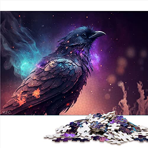 Lustige Puzzles für Erwachsene 1000 Teile Tier Rabe Puzzle für Kinder Holzpuzzles Tolles Geschenk für Erwachsene (Größe 50 x 75 cm) von Toolo