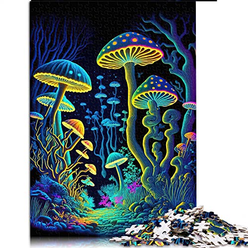 Lustige Puzzles für Erwachsene 1000 Teile psychedelische Pilzforen Puzzles für Erwachsene Papppuzzles Herausforderndes Spiel (Größe 26x38cm) von CARGIS